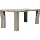 Robuster Gerüstholztisch mit breiten Blockbeinen 200/95 cm