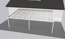Terrassendach Premium, weiß, 8125 x 5060 mm - Klima blue