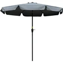 Garten Sonnenschirm Ø2,66 m UV-Schutz 50+ Garten Sonnenschirm 8 Rippen Verstellbar Dunkelgrau