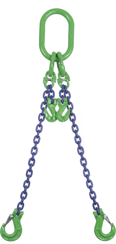 Anschlagkette 2GK10-GKH, Ø 13 mm x 1,0 m Nutzlänge, Tragfähigkeit 9,5 t (0-45°) / 6,7 t (45-60°), 2-strängig, GK 10