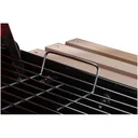 Kohlegrill Standgrill Grillwagen mit Windschutz 3 x Ablagefach Metall Rot 98 x 49 x 81 cm
