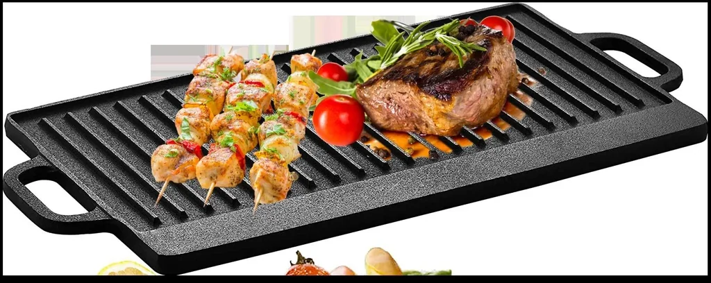 Wende-Grillplatte 2in1 aus Gusseisen