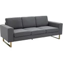 Polstersofa als 3-Sitzer dunkelgrau