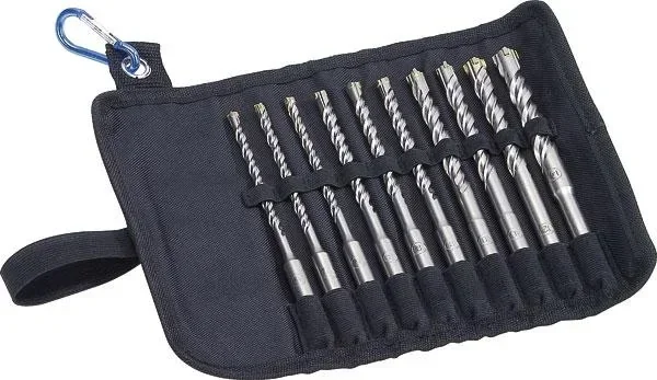 4-Schneiden Hartmetall Hammerbohrer SDS plus - Satz, 10-teilig