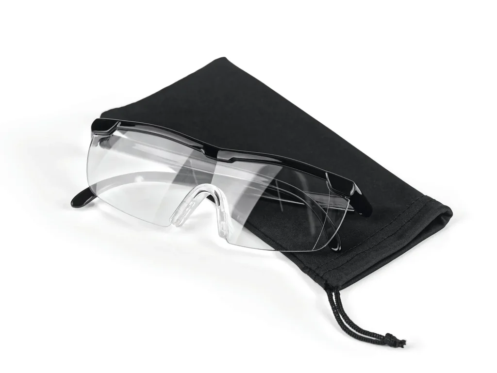 Vergrößerungs-Brille, Lupen-Brille, Schwarz
