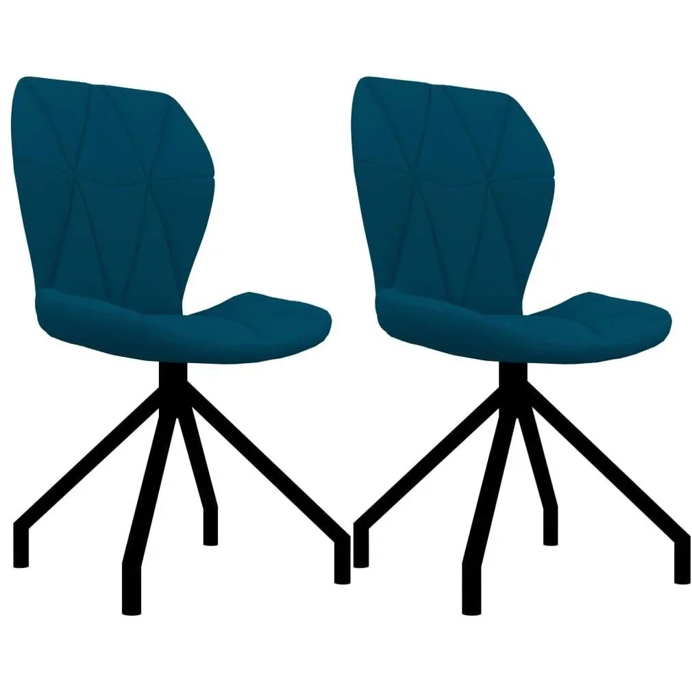Esszimmerstühle 2-Sitzer Kunstleder blau