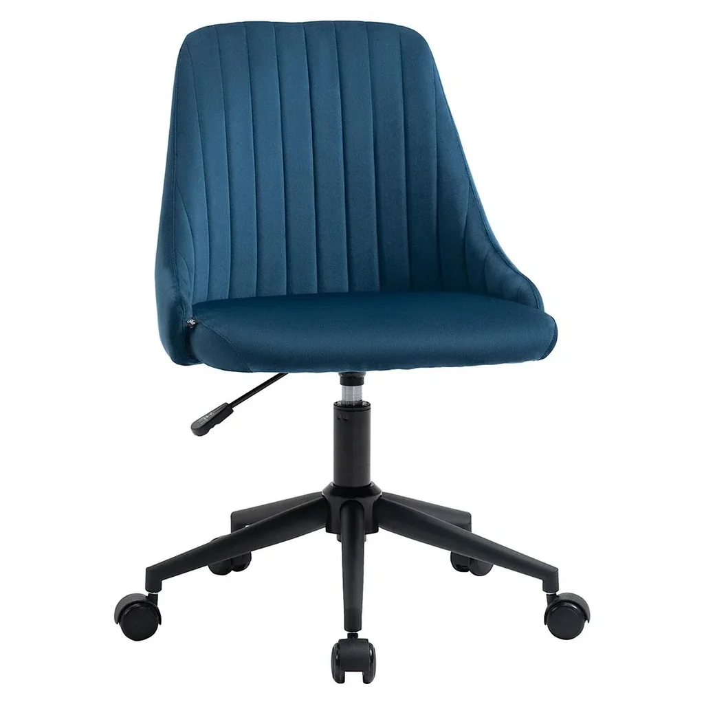 Bürostuhl Drehstuhl Schreibtischstuhl Ergonomisches Liniendesign höhenverstellbar 360° drehbar Schaumstoff Samtartiges P