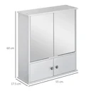 Spiegelschrank Glas MDF 55 cm x 17,5 cm x 60 cm