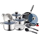 Topfset mit Zubehör - silber