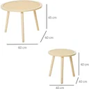 Beistelltisch im 2er Set Natur