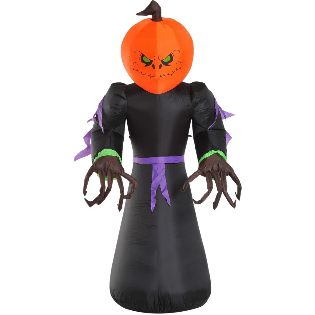 Halloween Dekoration Aufblasbar Schreck Gespenst Kürbis mit LED