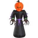Halloween Dekoration Aufblasbar Schreck Gespenst Kürbis mit LED