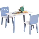 3-teilige Kindersitzgruppe mit Sternen-Design blau, weiß