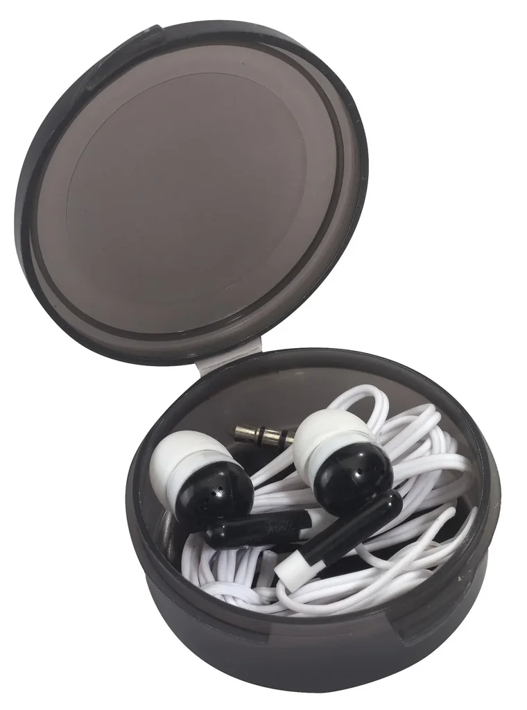 InEar Stereo Kopfhörer mit 3,5 mm Klinkenstecker + Aufbewahrungsbox