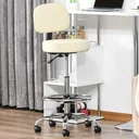 Barhocker Drehstühle Barstühle Arbeitshocker Bürohocker Verstellbare Höhe 360° schwenkbar mit Lehne Gepolstertet Große S