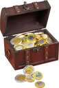Schatztruhe mit Schoko Münzen, Inhalt 150 g
