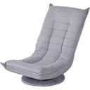 Bodensitzkissen und Rückenkissen Klappstuhl Polsterauflage Leinen Hellgrau 64 x 93 x 80 cm