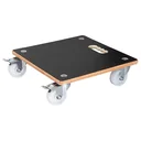 Multi Roller MR 1338, 38 x 38 x 11 cm, harte Rollen Ø 75 mm, Rollenlager, 2 Bremsen, Maxigrip FSC®, Tragkraft 300 kg