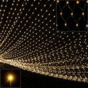 Netz-Lichterkette warmweiß 100 LED 120x120cm