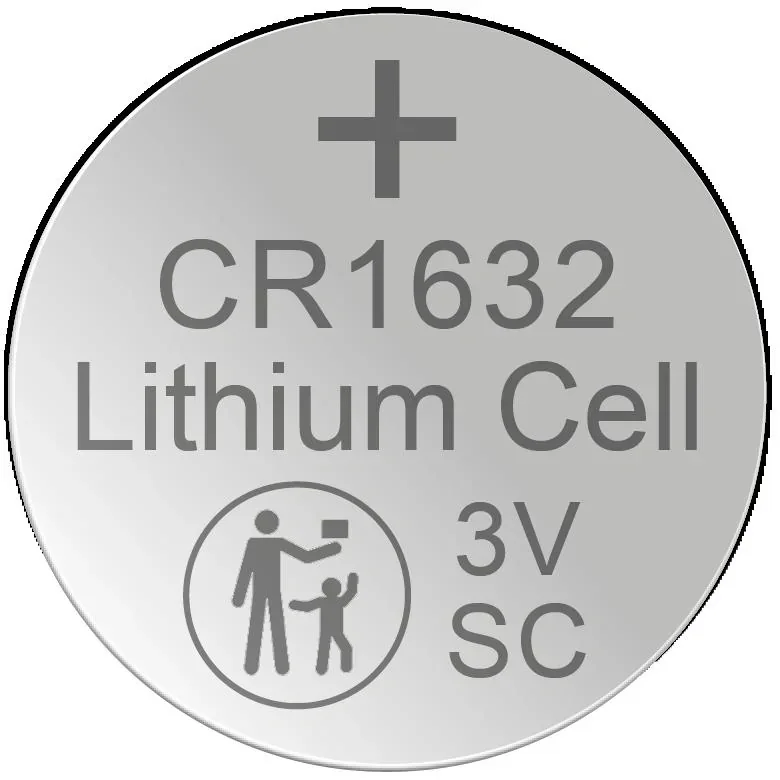Lithium Knopfzelle CR1632, 3 Volt - 5 Stück