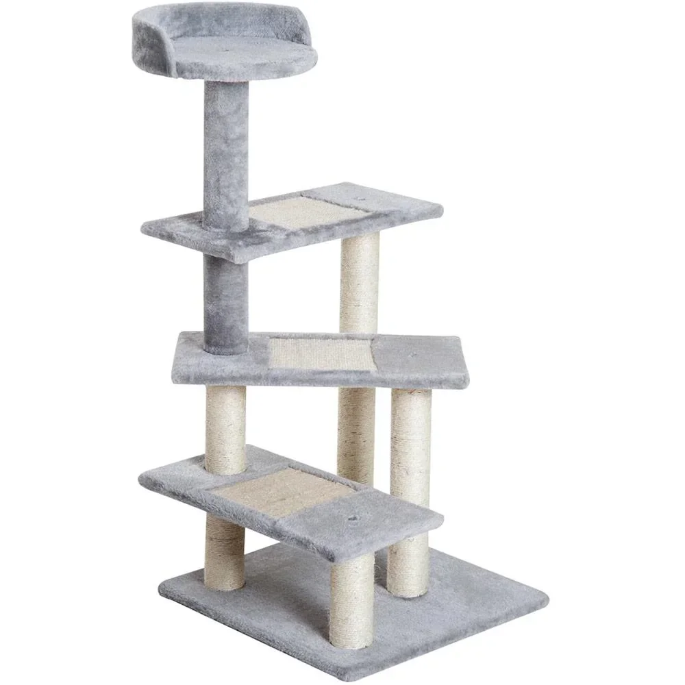 Kletterbaum mit 5 Ebenen beige/grau