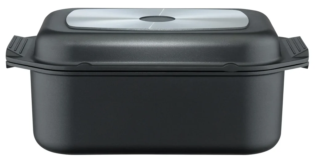 Aluguss Bräter “KARREE” mit Grilldeckel, 6,6 Liter