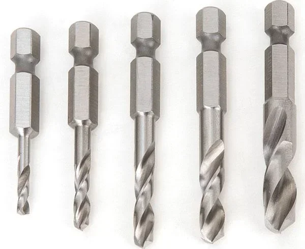 Bohrer Set 5-teilig, kurz, 1/4" 6 kant