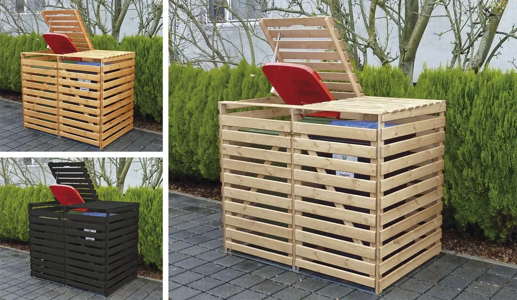 Mülltonnenbox "Vario V" für 2 Tonnen, anthrazit