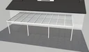 Terrassendach Premium, weiß, 9135 x 4060 mm - Polycarbonat Stegplatten 16 mm, bronze