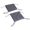 Auflage 2 x Niederlehner Polster Stuhlauflage Kissen Grau