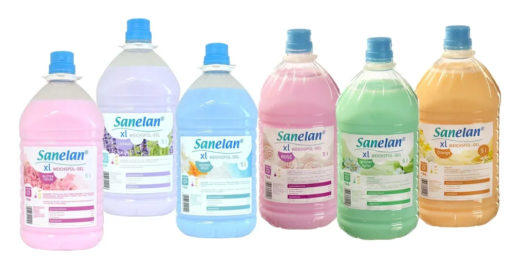 Weichspülgel Orange, 5 l inklusive Dosierbecher und Auslaufhahn