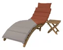 Sonnenliege + Tisch Catania terracotta/taupe