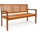 Gartenbank aus Eukalyptusholz 153x90x60cm FSC-zertifiziert