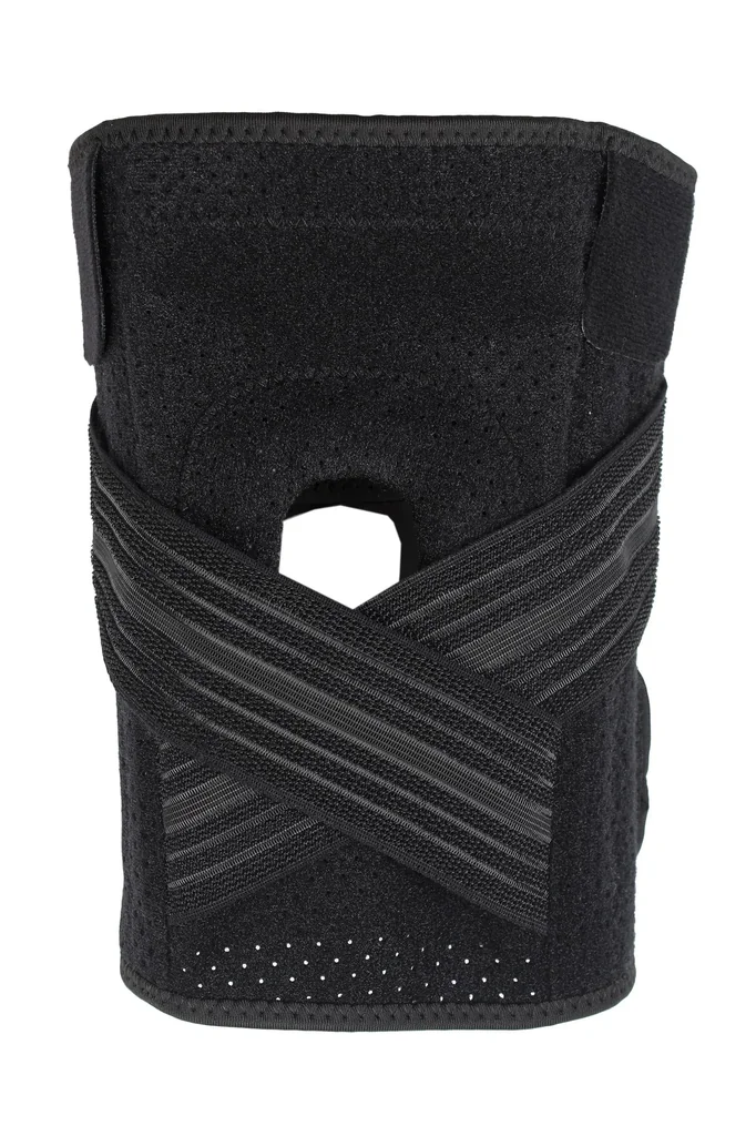 Aktiv-Kniebandage mit Klettverschluss „Flexitek“, Universalgröße, Schwarz