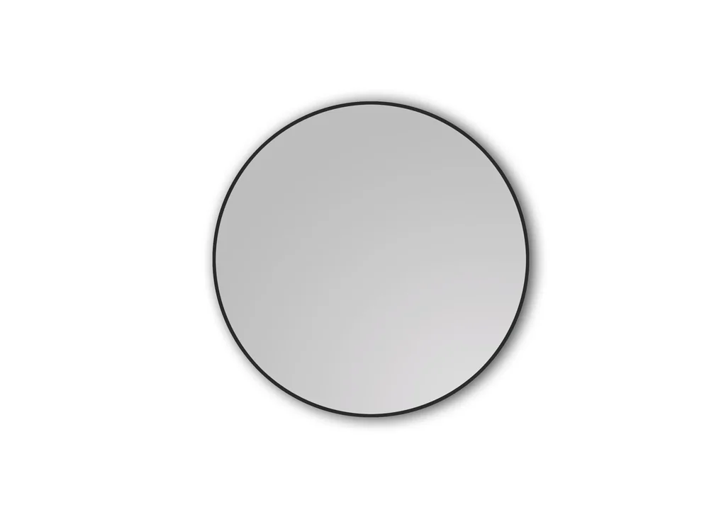 Runder Spiegel "Black Circle" - Spiegel schwarz mit Ø 60 cm - Hochwertiger robuster Aluminiumrahmen in mattschwarz