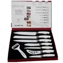 RL-BLK7W - 7-teiliges Messerset mit Antihaftbeschichtung - Weiß
