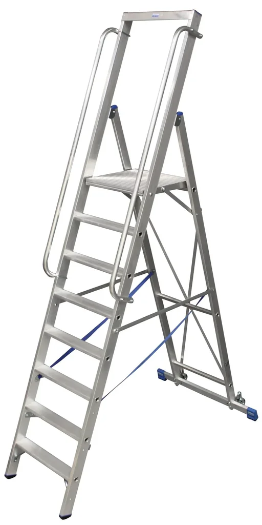 Stufen- Stehleiter m. großer Standplattform, 7 Stufen