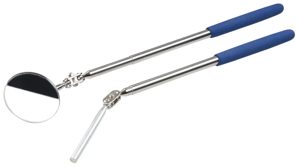 Kontrollspiegel und Magnetheber, 2-teilig, teleskopierbar