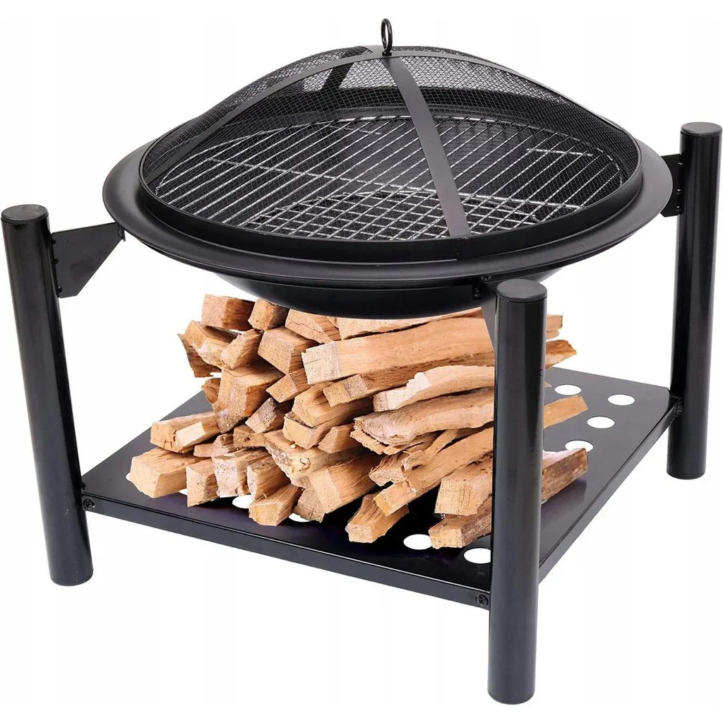 Feuerschale mit Grill - Durchmesser Gitter 50cm - 58x58x55cm