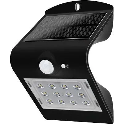 VT-767-2 LED-Solar-Außenbeleuchtung - 1,5W - 220Lm - schwarz