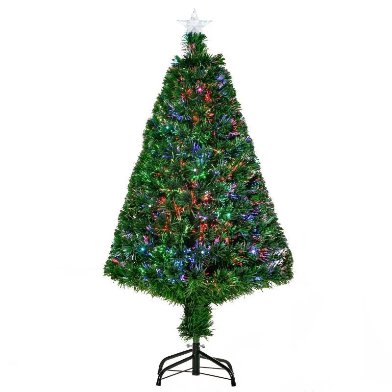 Weihnachtsbaum 1,2 m Christbaum Kunsttanne 130 Äste mit LED-Lichtern