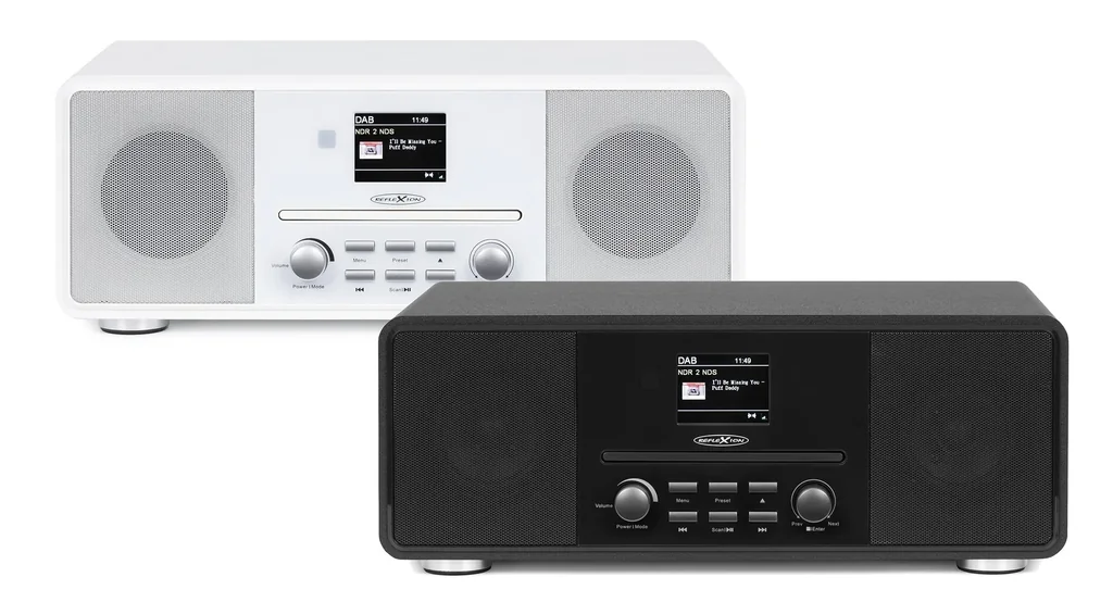 Design DAB+/UKW-Radio mit Bluetooth, CD, USB, Aux-In und Encoding holzfarben