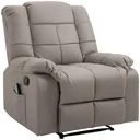 Massagesessel Fernsehsessel Relaxsessel mit Massagefunktion Kunstleder Holz Metall Schaumstoff Grau 94 x 99 x 99 cm