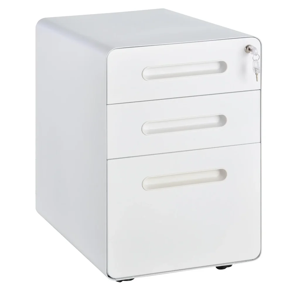 Aktenschrank 3 Schubladen, weiß