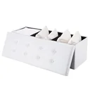 Faltbarer Sitzkasten mit Scharnierdeckel weiß - 115x38x38cm