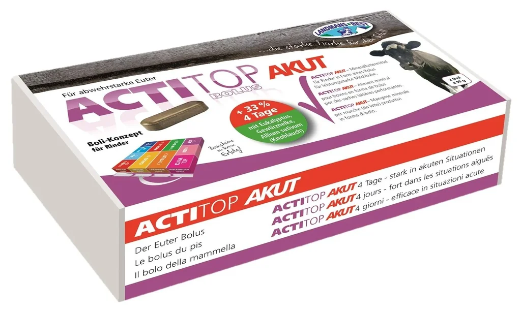 Mineralfuttermittel ACTITOP AKUT Euterbolus, 2 Boli à 90 g
