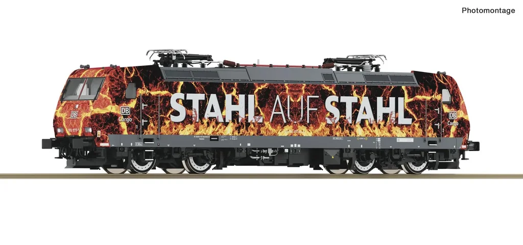 Elektrolokomotive 185 077 "STAHL auf STAHL" der Deutschen Bahn, H0, AC