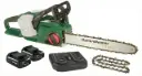 Set Akku-Kettensäge + 2 x Akku 2 Ah + Doppelschnell-Lader+Kette