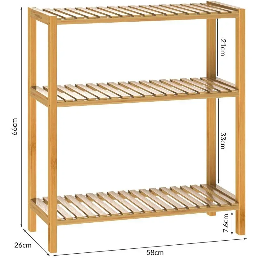 Schrank mit 3 Einlegeböden - 66x58x26cm