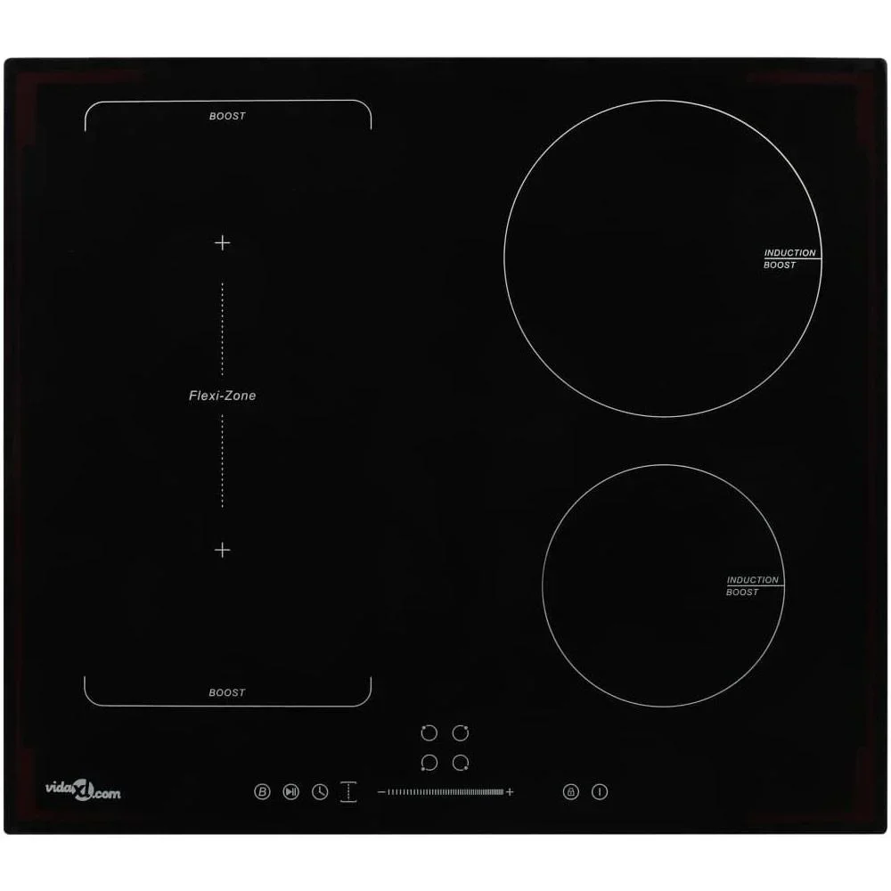 Induktionsherd 4 Kochzonen Touch Control Flexzone 7000 W